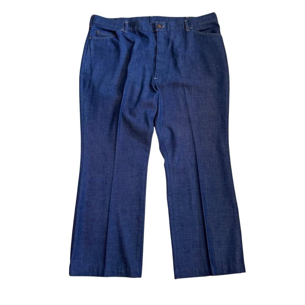 Roebucks Jeans Mens 42x 29 Blue Perma Prest Sears Denim Pants Stains 70s